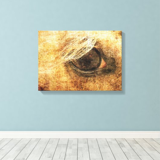 Palomino Eye Grunge Canvas Afdruk (Insitu (Houten vloer))