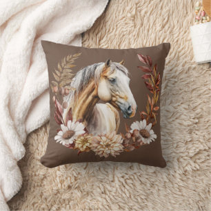 Palomino Gold Horse Herfst Krans Sierkussen