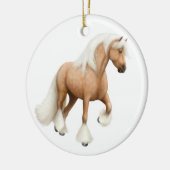 Palomino Gypsy Cob Horse Ornament (Links)