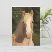Palomino Gypsy Vanner Horse wenskaart Bedankkaart (Staand voorkant)