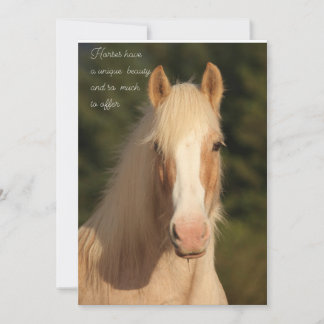 Palomino Gypsy Vanner Horse wenskaart Bedankkaart