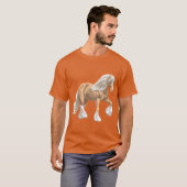 Palomino Gypsy Vanner Irish Cob Draft Horse famili T-shirt (Voorkant volledig)