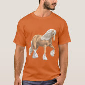 Palomino Gypsy Vanner Irish Cob Draft Horse famili T-shirt (Voorkant)