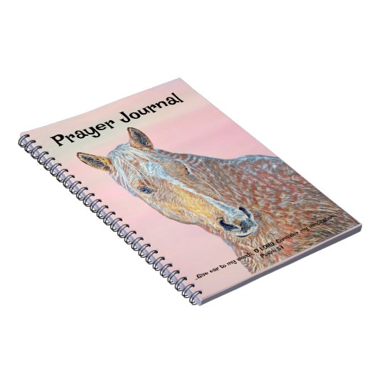 Palomino Horse Art Bijbel Verse Gebedsboek Notitieboek (Rechterzijde)