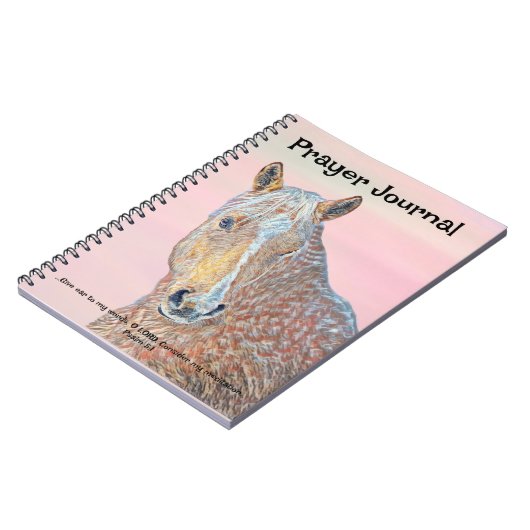 Palomino Horse Art Bijbel Verse Gebedsboek Notitieboek (Linkerzijde)