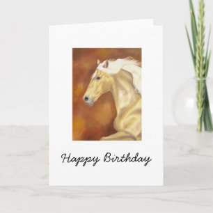 Palomino Horse Birthday Card Kaart