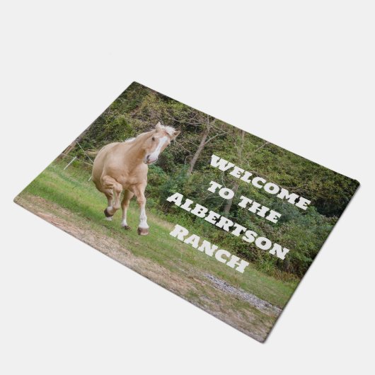 Palomino Horse Deurmat (Schuin)