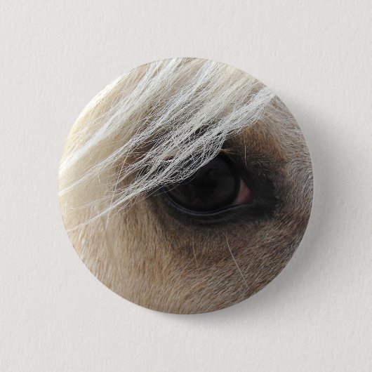 Palomino Horse Eye Ronde Button 5,7 Cm (Voorkant)