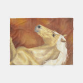 Palomino Horse fleece deken (Voorkant (Horizontaal))
