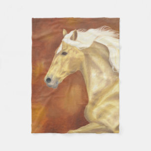 Palomino Horse fleece deken