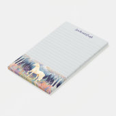 Palomino Horse Girl Wildflower Persoonlijke slogan Post-it® Notes (Schuin)