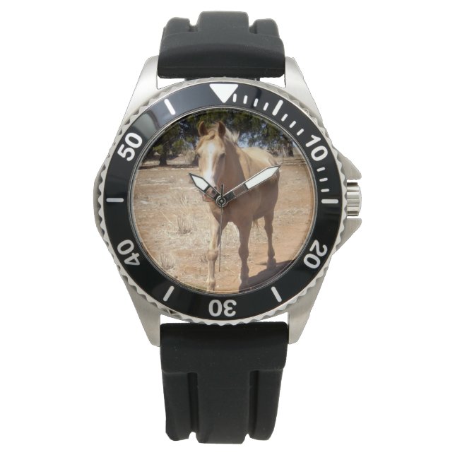Palomino Horse Greeting,- Horloge (Voorkant)
