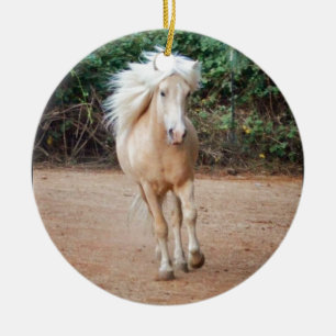 Palomino Horse Keramisch Ornament