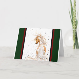 Palomino Horse-kerstkaart van Bihrle Feestdagen Kaart