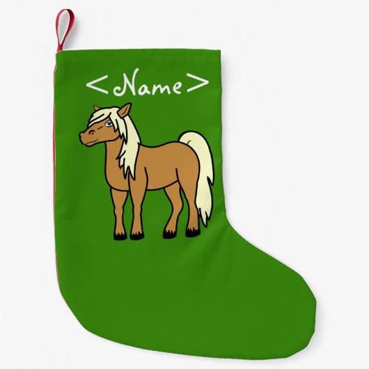 Palomino Horse Kleine Kerstsok (Voorkant)