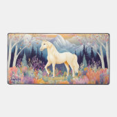 Palomino Horse Mountain Wildflowers gepersonalisee Bureaumat (Voorkant)
