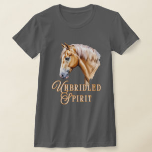 Palomino Horse Ongebreidelde Geest T-shirt