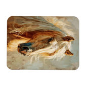 Palomino Horse Portrait Flexibel Magneet (Horizontaal)