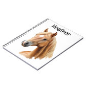 Palomino Horse Portrait gepersonaliseerd Notitieboek (Linkerzijde)