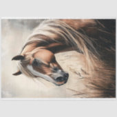 Palomino Horse Portrait Illustratie Decoupage Tissuepapier (Voorkant)