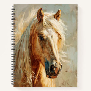 Palomino Horse Portrait Spiral Notitieboek
