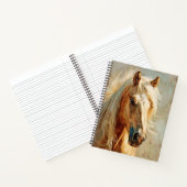 Palomino Horse Portrait Spiral Notitieboek (Binnen)