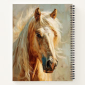 Palomino Horse Portrait Spiral Notitieboek (Achterkant)