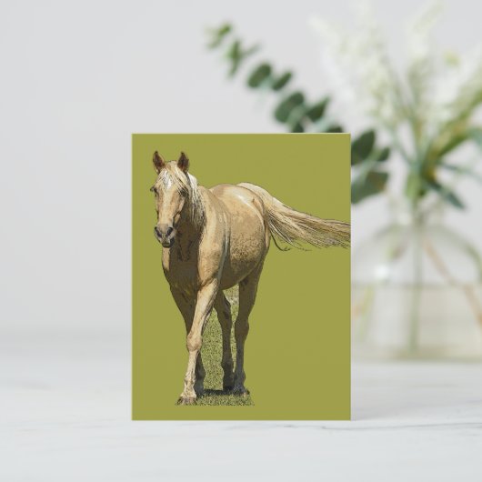 Palomino Horse Postcard Briefkaart (Staand voorkant)