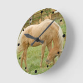 Palomino Horse Ronde Klok (Hoek)
