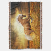 Palomino Horse Throw Blanket Deken (Voorkant Verticaal)