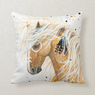 Palomino Horse van BiHrLe Pillow Kussen
