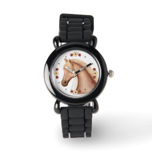  Palomino Horse Watch met Glitter Strap Horloge