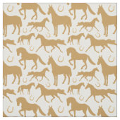Palomino Horses Equine Pattern Stof (Swatch)