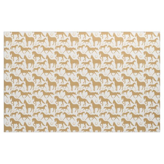 Palomino Horses Equine Pattern Stof (Fat Quarter)