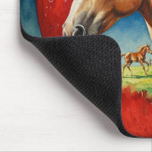 Palomino in een appel muismat (Hoek)