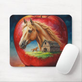 Palomino in een appel muismat (Met muis)