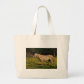 Palomino in Gele Bloemen Grote Tote Bag (Voorkant)
