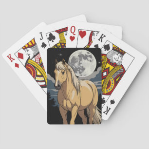 Palomino in het maanlicht pokerkaarten