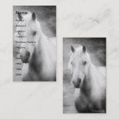 Palomino in zwart-wit visitekaartje (Voorkant / Achterkant)