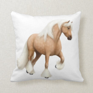 Palomino Irish Cob Horse Pillow Kussen