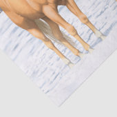 Palomino kwartspaarden in wintersneeuw tissuepapier (Detail)