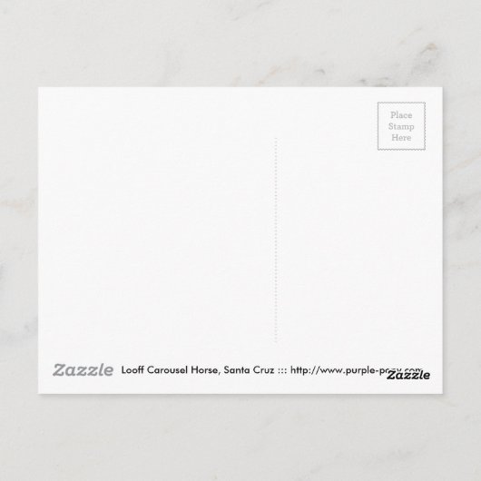 Palomino Looff Carousel Horse Briefkaart (Achterkant)