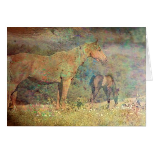 Palomino Mare en Foal (Voorkant Horizontaal)