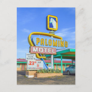 Palomino Motel Bord, Route 66, Tucumcari, NM Briefkaart