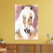 Palomino Paard Canvas Print (Insitu (Woonkamer))