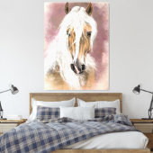 Palomino Paard Canvas Print (Insitu (Slaapkamer))