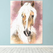 Palomino Paard Canvas Print (Insitu (Houten vloer))