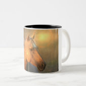 Palomino-paard in lichte koffie-Mok Tweekleurige Koffiemok (Voorkant rechts)
