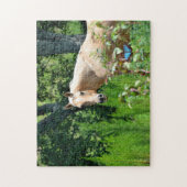 Palomino Paard in Weiland Legpuzzel (Verticaal)