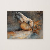 Palomino Paard met een kroon Legpuzzel (Horizontaal)